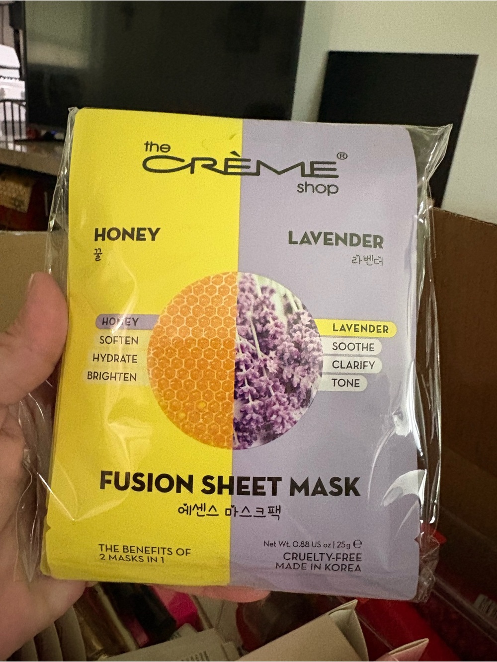 The Creme shop 6 Honey & Lavender Fusion Sheet Mask - Honey/Lavender